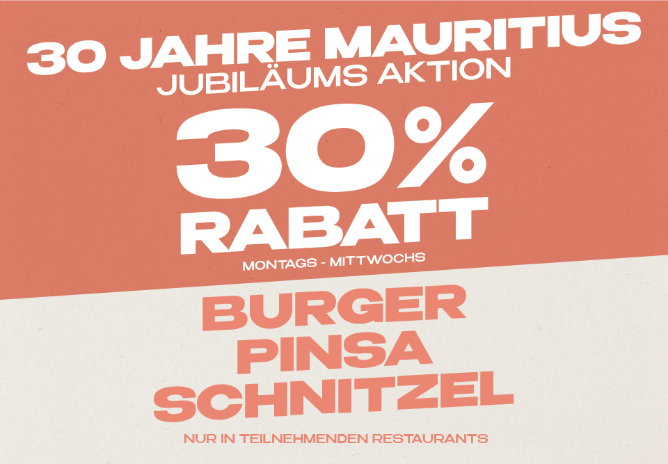 Bold “30 % off” sale graphic with vibrant colors
